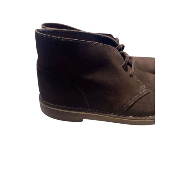Clarks Mens Brown Bushacre 3 Sand Suede Leather Lace Up Ankle Boots Size 12 - Picture 2 of 13
